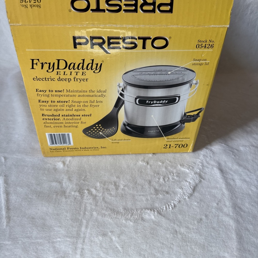 Presto FryDaddy Elite 05426 4 Cup Non Stick Easy Clean Sealed - Picture 3 of 10
